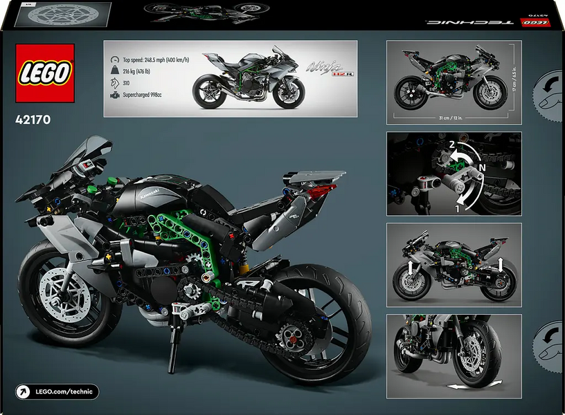 Конструктор LEGO Technic Мотоцикл Kawasaki Ninja H2R  (42170) 42170 фото