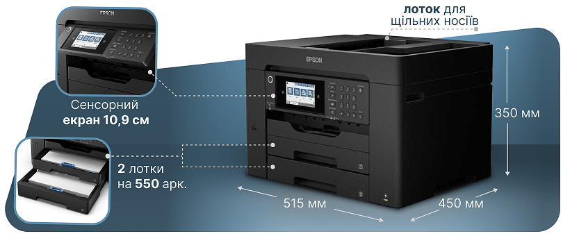 МФУ Epson WorkForce WF-7840DTWF C11CH67402 фото